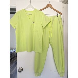 Figs Catarina top and Zamora Jogger set Size M Sea Mist